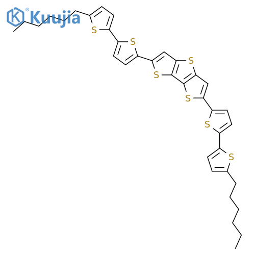 Dithieno[3,2-b:2',3'-d]thiophene, 2,6-bis(5'-hexyl[2,2'-bithiophen]-5-yl)- structure