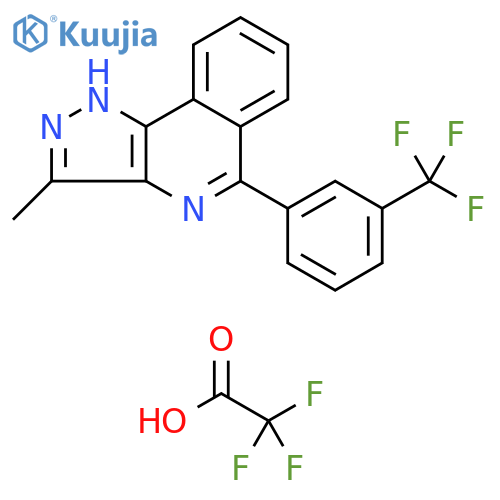 1H-Pyrazolo[4,3-c]isoquinoline, 3-methyl-5-[3-(trifluoromethyl)phenyl]-,mono(trifluoroacetate) structure