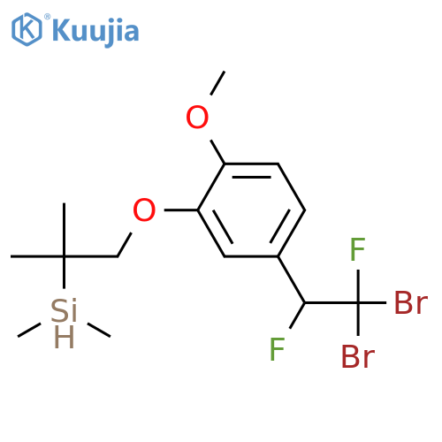 Silane,[5-(2,2-dibromo-1,2-difluoroethyl)-2-methoxyphenoxy](1,1-dimethylethyl)dimethyl- structure