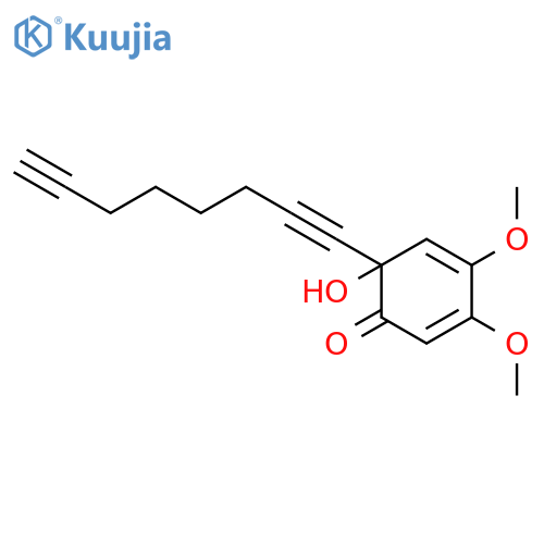2,4-Cyclohexadien-1-one, 6-hydroxy-3,4-dimethoxy-6-(1,7-octadiynyl)- structure