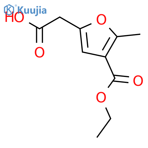 2-4-(ethoxycarbonyl)-5-methylfuran-2-ylacetic acid structure