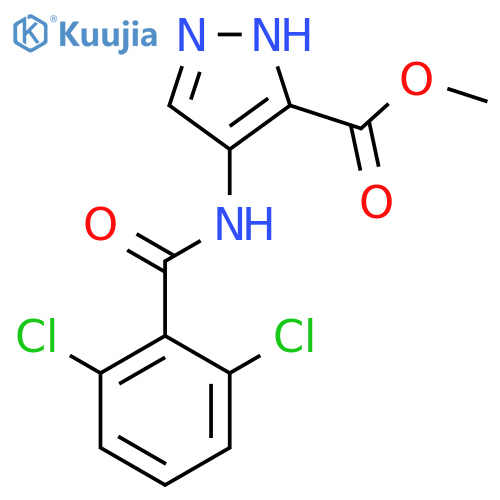 4-(2,6-Dichlorobenzoylamino)-1H-pyrazole-3-carboxylic acid methyl ester structure