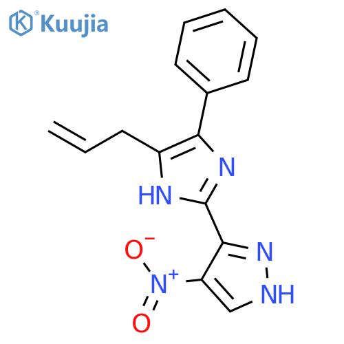 1H-Pyrazole, 4-nitro-3-[4-phenyl-5-(2-propenyl)-1H-imidazol-2-yl]- structure