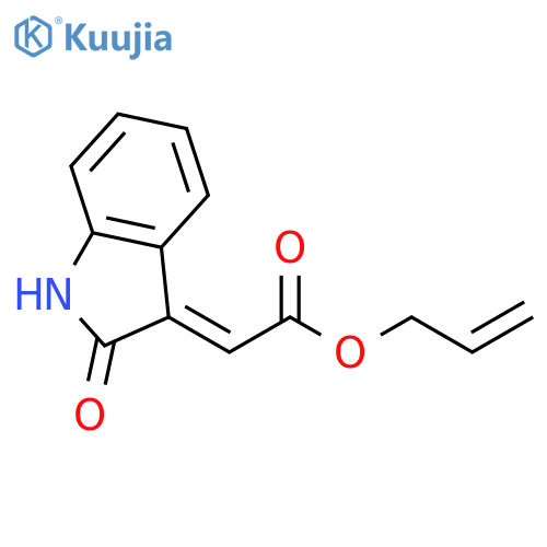 Acetic acid, (1,2-dihydro-2-oxo-3H-indol-3-ylidene)-, 2-propenyl ester,(2E)- structure