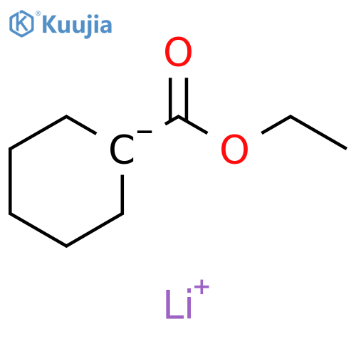 Cyclohexanecarboxylic acid, ethyl ester, ion(1-), lithium structure