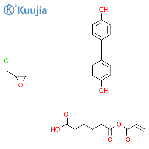 2-(Chloromethyl)oxirane;4-[2-(4-hydroxyphenyl)propan-2-yl]phenol;6-oxo-6-prop-2-enoyloxyhexanoic acid structure