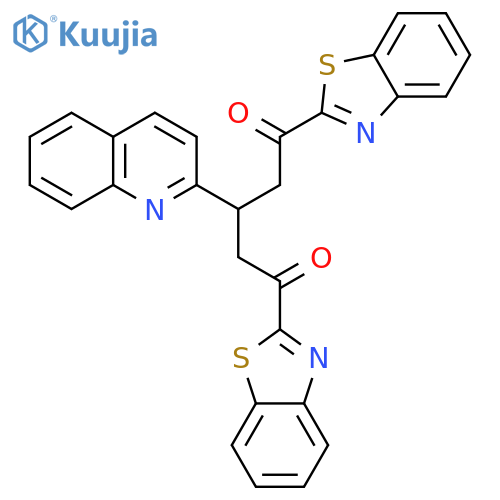 1,5-Pentanedione, 1,5-bis(2-benzothiazolyl)-3-(2-quinolinyl)- structure