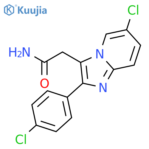 6-Chloro-2-(4-chlorophenyl)imidazo1,2-apyridine-3-acetamide structure