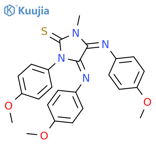 2-Imidazolidinethione,1-(4-methoxyphenyl)-4,5-bis[(4-methoxyphenyl)imino]-3-methyl- structure