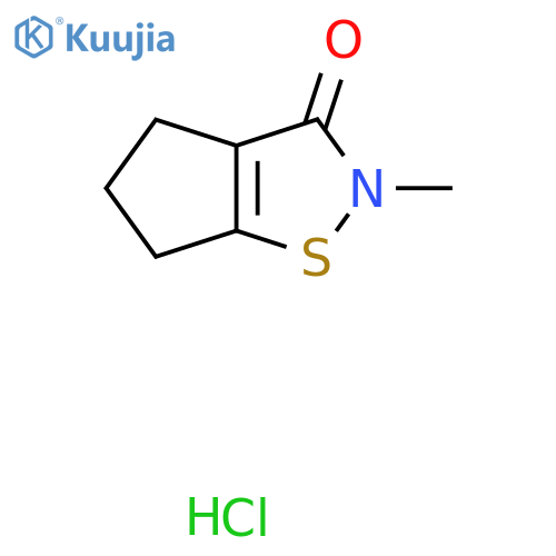 2H-Cyclopent[d]isothiazol-3(4H)-one, 5,6-dihydro-2-methyl-, hydrochloride structure