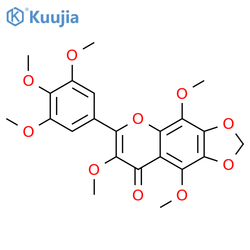 3,3',4',5,5',8-hexamethoxy-6,7-methylenedioxyflavone structure