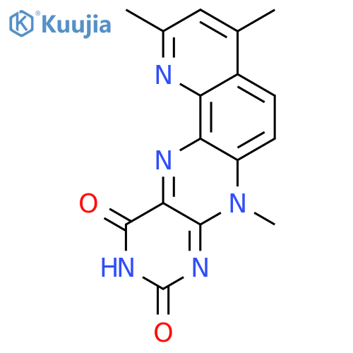 Quino[8,7-g]pteridine-9,11(7H,10H)-dione, 2,4,7-trimethyl- structure