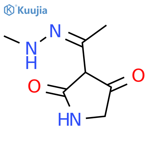 3-[1-(2-methylhydrazinylidene)ethyl]-2,4-Pyrrolidinedione structure