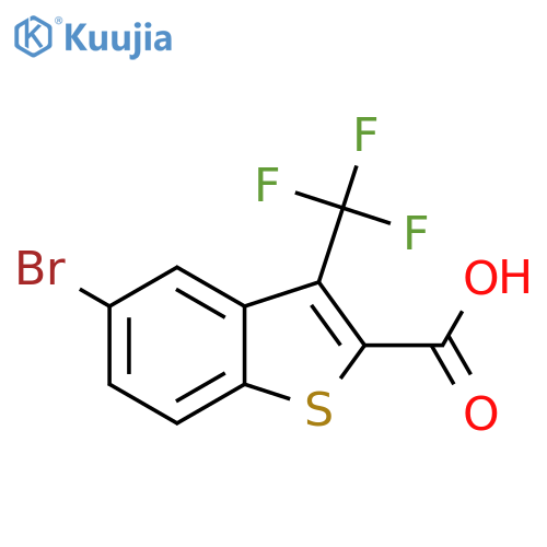 Benzo[b]thiophene-2-carboxylic acid, 5-bromo-3-(trifluoromethyl)- structure