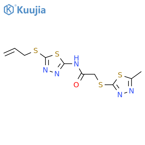 <br>N-(5-Allylsulfanyl-[1,3,4]thiadiazol-2-yl)-2-(5-methyl-[1,3,4]thiadiazol-2- ylsulfanyl)-acetamide structure