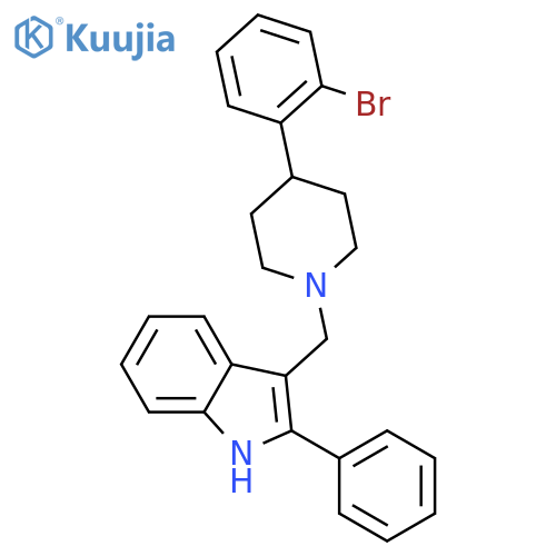 1H-Indole, 3-[[4-(2-bromophenyl)-1-piperidinyl]methyl]-2-phenyl- structure