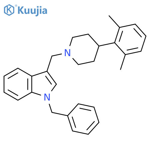 1H-Indole, 3-[[4-(2,6-dimethylphenyl)-1-piperidinyl]methyl]-1-(phenylmethyl)- structure