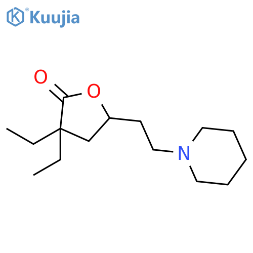 2(3H)-Furanone, 3,3-diethyldihydro-5-[2-(1-piperidinyl)ethyl]- structure