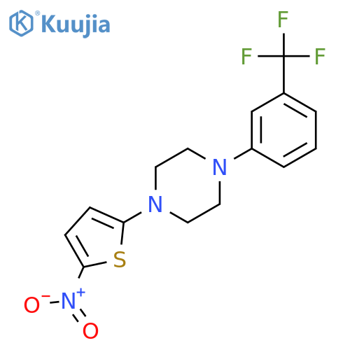 Piperazine, 1-(5-nitro-2-thienyl)-4-[3-(trifluoromethyl)phenyl]- structure