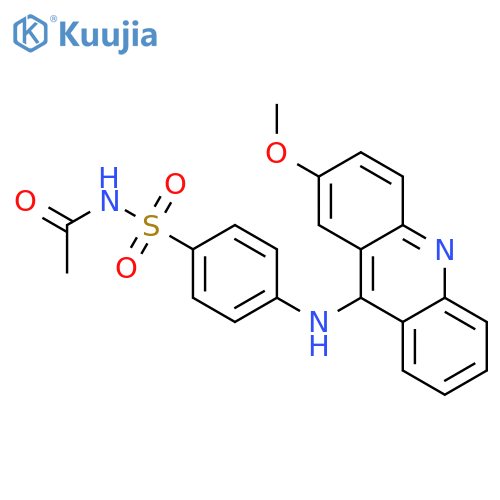 Acetamide, N-[[4-[(2-methoxy-9-acridinyl)amino]phenyl]sulfonyl]- structure