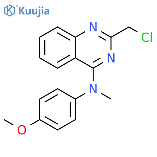 4-Quinazolinamine, 2-(chloromethyl)-N-(4-methoxyphenyl)-N-methyl- structure