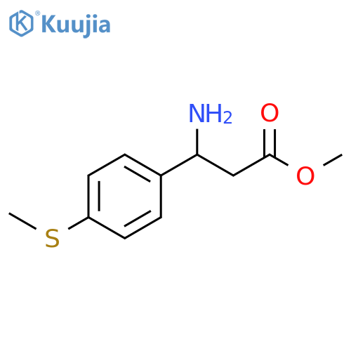 methyl 3-amino-3-4-(methylsulfanyl)phenylpropanoate structure