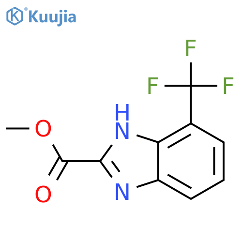 1H-Benzimidazole-2-carboxylic acid, 4-(trifluoromethyl)-, methyl ester structure
