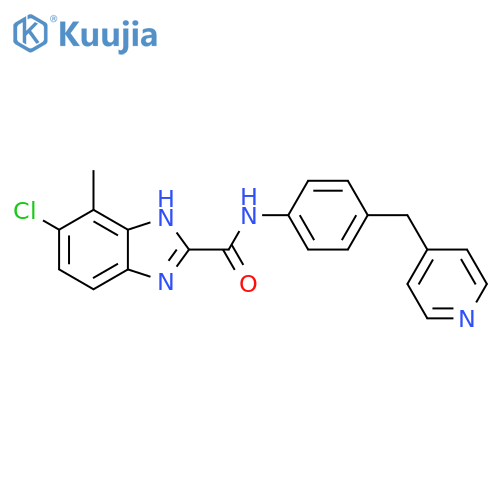1H-Benzimidazole-2-carboxamide,5-chloro-4-methyl-N-[4-(4-pyridinylmethyl)phenyl]- structure