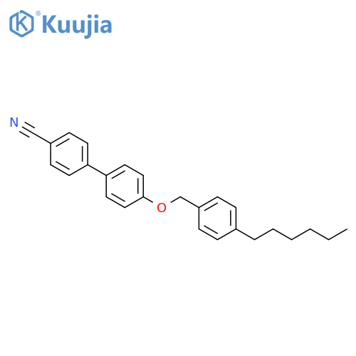 [1,1'-BIPHENYL]-4-CARBONITRILE, 4'-[(4-HEXYLPHENYL)METHOXY]- structure