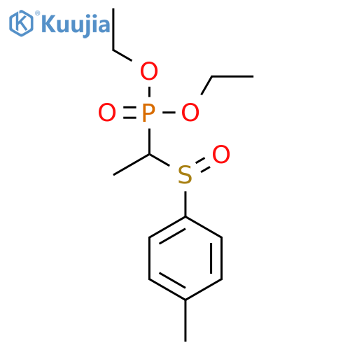 Phosphonic acid, [1-[(S)-(4-methylphenyl)sulfinyl]ethyl]-, diethyl ester structure