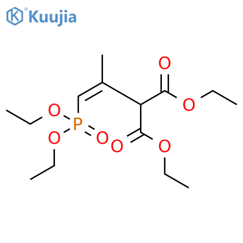 Propanedioic acid, [(1Z)-2-(diethoxyphosphinyl)-1-methylethenyl]-,diethyl ester structure