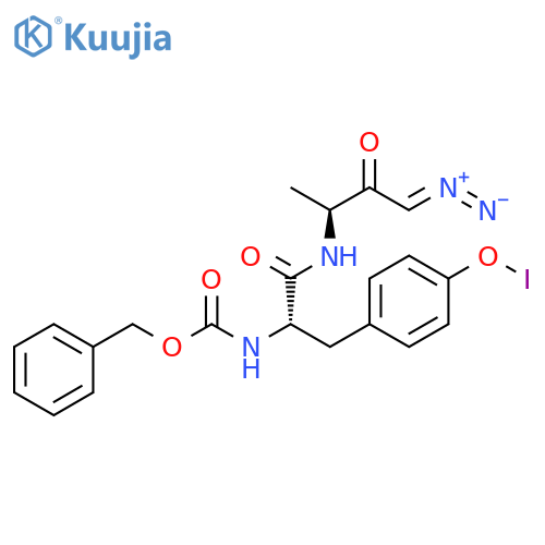 Carbamic acid,[(1S)-2-[[(1S)-3-diazo-1-methyl-2-oxopropyl]amino]-1-[[4-(iodooxy)phenyl]methyl]-2-oxoethyl]-, phenylmethyl ester structure