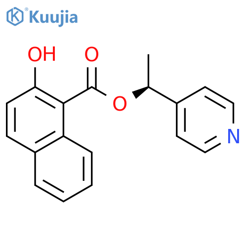 1-Naphthalenecarboxylic acid, 2-hydroxy-, (1S)-1-(4-pyridinyl)ethyl ester structure
