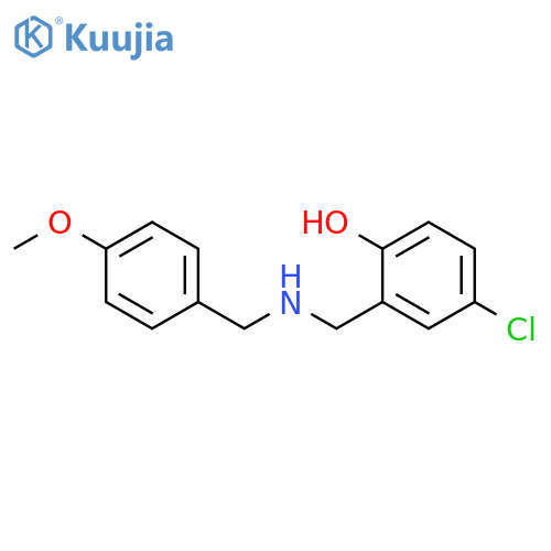 4-chloro-2-{[(4-methoxybenzyl)amino]methyl}phenol structure