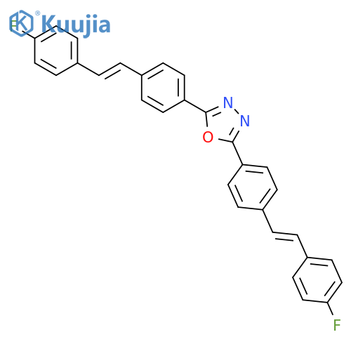 1,3,4-Oxadiazole, 2,5-bis[4-[2-(4-fluorophenyl)ethenyl]phenyl]- structure