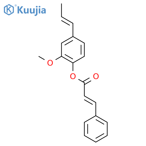 2-Propenoic acid, 3-phenyl-, 2-methoxy-4-(1-propenyl)phenyl ester structure