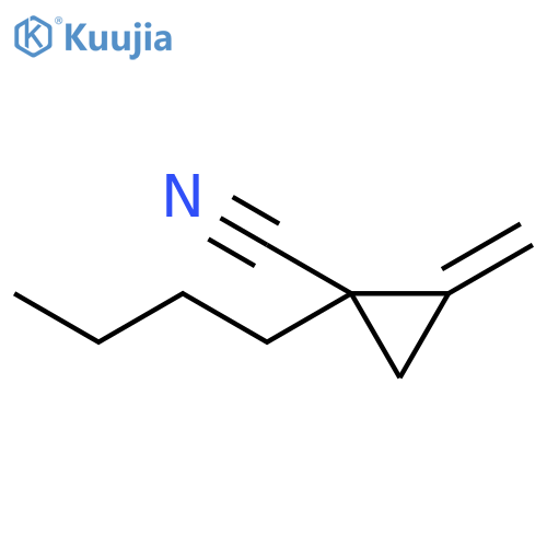 Cyclopropanecarbonitrile, 1-butyl-2-methylene-, (1R)- structure