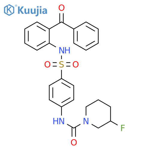 1-Piperidinecarboxamide, N-[4-[[(2-benzoylphenyl)amino]sulfonyl]phenyl]-3-fluoro- structure