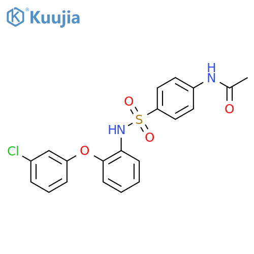Acetamide, N-[4-[[[2-(3-chlorophenoxy)phenyl]amino]sulfonyl]phenyl]- structure