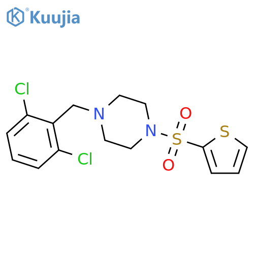 1-(2,6-Dichloro-benzyl)-4-(thiophene-2-sulfonyl)-piperazine structure