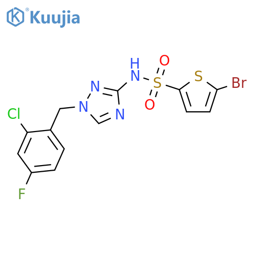 <br>5-Bromo-thiophene-2-sulfonic acid [1-(2-chloro-4-fluoro-benzyl)-1H-[1,2,4]t riazol-3-yl]-amide structure