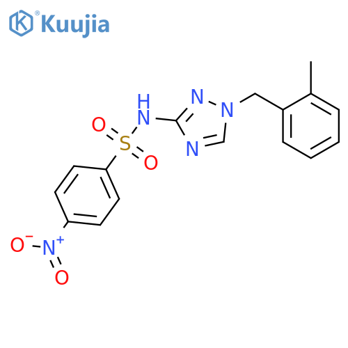 N-[1-(2-Methyl-benzyl)-1H-[1,2,4]triazol-3-yl]-4-nitro-benzenesulfonamide structure