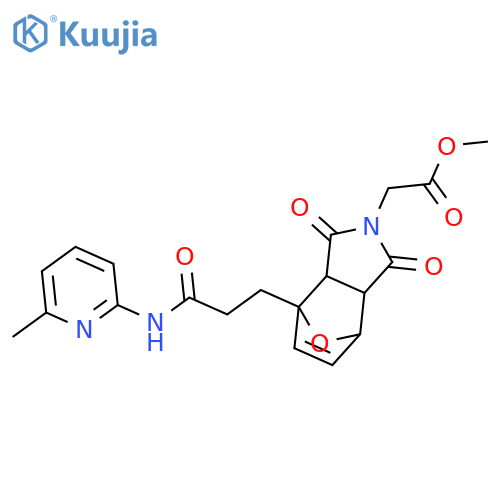 4,7-Epoxy-2H-isoindole-2-acetic acid, 1,3,3a,4,7,7a-hexahydro-4-[3-[(6-methyl-2-pyridinyl)amino]-3-oxopropyl]-1,3-dioxo-, methyl ester, (3aR,4S,7R,7aS)-rel- structure