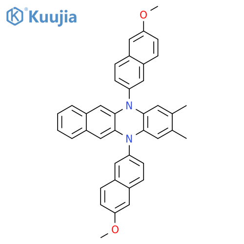 Benzo[b]phenazine,5,12-dihydro-5,12-bis(6-methoxy-2-naphthalenyl)-2,3-dimethyl- structure