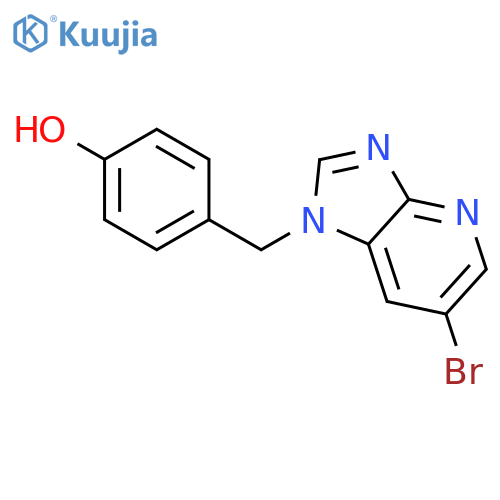 Phenol, 4-[(6-bromo-1H-imidazo[4,5-b]pyridin-1-yl)methyl]- structure