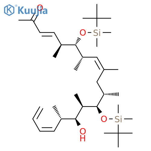 3,8,16,18-Nonadecatetraen-2-one,  6,12-bis[[(1,1-dimethylethyl)dimethylsilyl]oxy]-14-hydroxy-5,7,9,11,13,15  -hexamethyl-, (3E,5S,6S,7S,8Z,11S,12R,13R,14S,15S,16Z)- structure