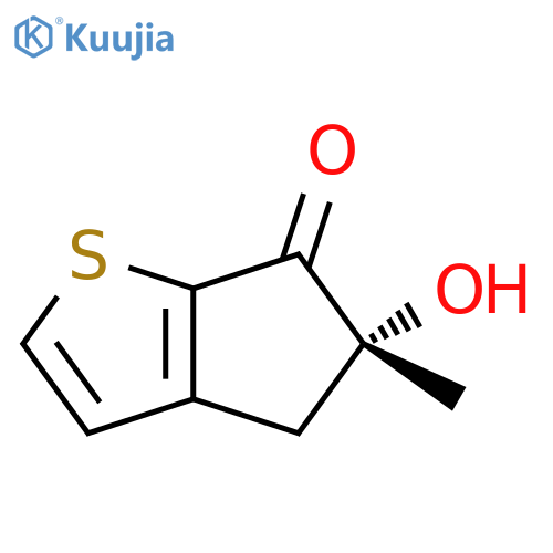 6H-Cyclopenta[b]thiophen-6-one, 4,5-dihydro-5-hydroxy-5-methyl-,(5R)- structure