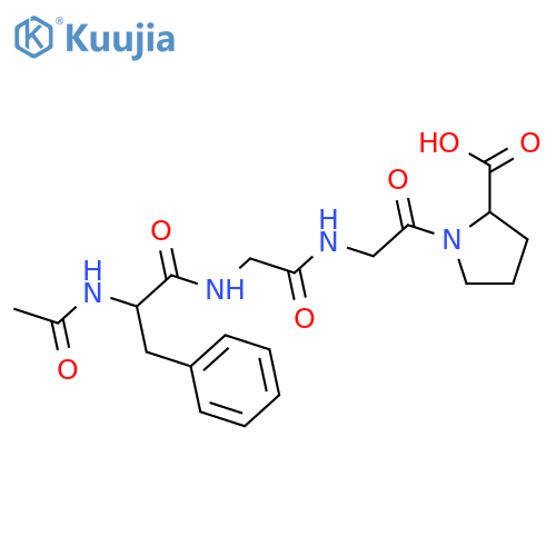 L-Proline, N-acetyl-L-phenylalanylglycylglycyl- structure