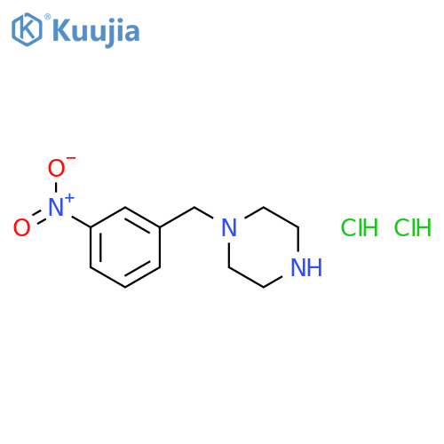 1-[(3-nitrophenyl)methyl]piperazine;dihydrochloride structure