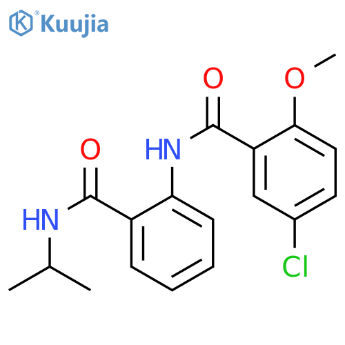 5-chloro-2-methoxy-N-[2-(propan-2-ylcarbamoyl)phenyl]benzamide structure